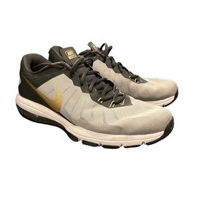 Men’s Nike Air Max Full Ride TR 1.5 Training Shoes Sz 13 Gray/Gold